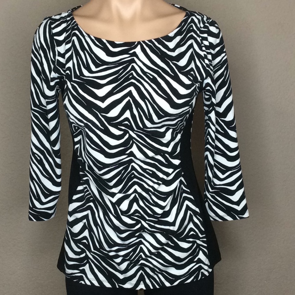 Ann Taylor Animal Print Blouse Women’s  Small